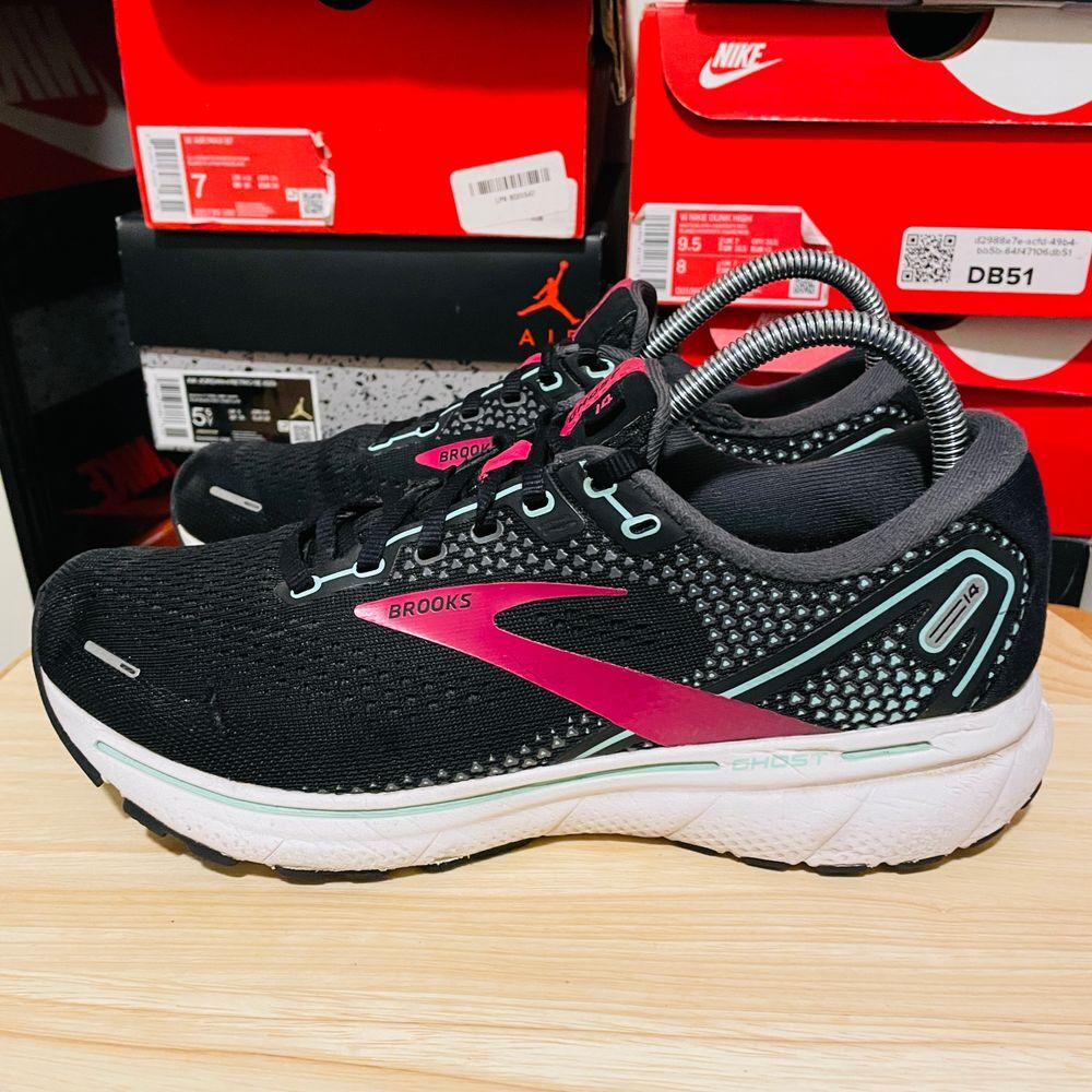 Brooks Ghost 14 Womens Size 9.5 Shoes Black Athletic Running Sneakers - Picture 4 of 11
